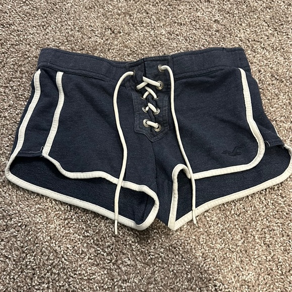 Hollister Pants - HOLLISTER Macy Blue Tie Front Lounge Sleep Beach Shorts size extra small